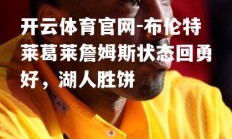 开云体育官网-布伦特莱葛莱詹姆斯状态回勇好，湖人胜饼